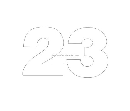 Цифра 32 трафарет