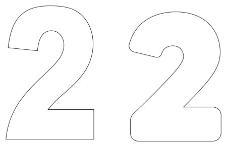 Цифра 23 трафарет