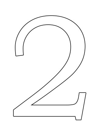 Цифра 2 трафарет