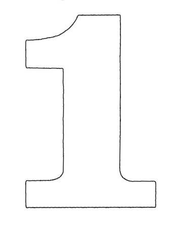 Макет цифры 1