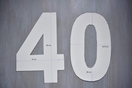 Цифра 50 трафарет