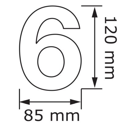 Цифра 6 трафарет