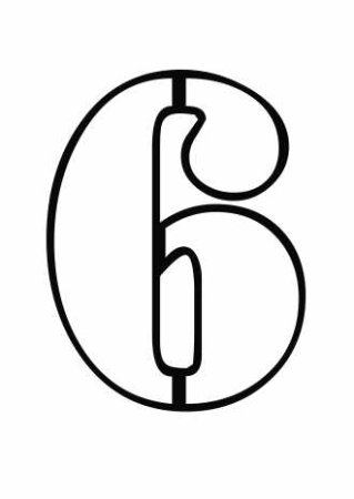 Трафаретная цифра 6