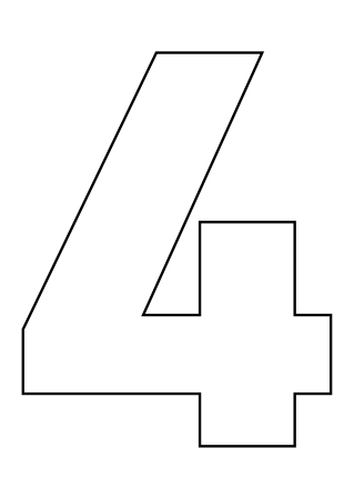 Цифра 5 трафарет