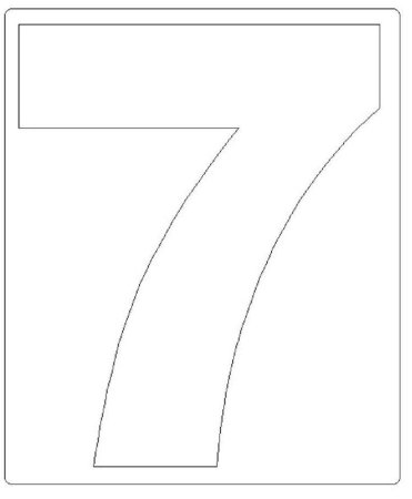 Цифра 12 трафарет