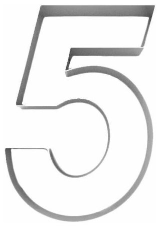 Цифра 5 для торта трафарет