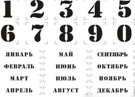 Цифры на почтовый ящик трафарет