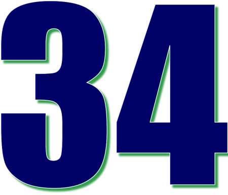 Цифра 34 красивая