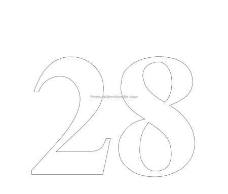 Трафарет цифры 82