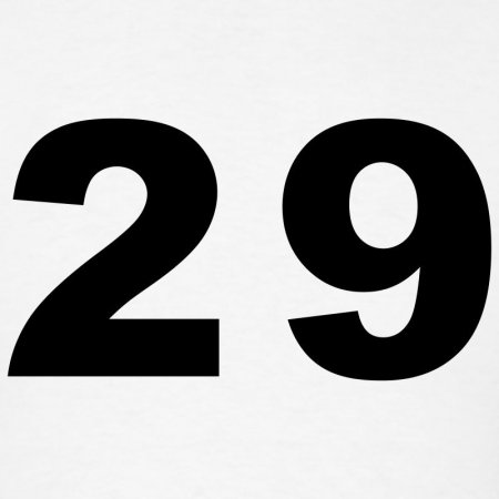 Цифра 29 на черном фоне