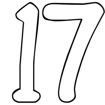 Цифра 7 трафарет для вырезания