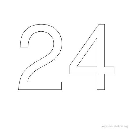 Цифра 17 трафарет