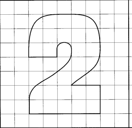 Цифра 7 трафарет