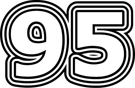Цифра 93 трафарет