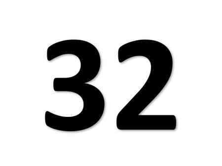 Цифры 32 черные