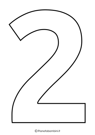 Цифра 2 трафарет для торта формата а4