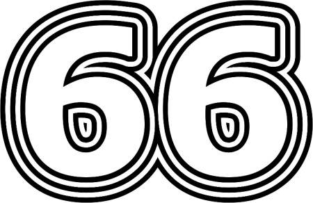 Цифра 64 трафарет