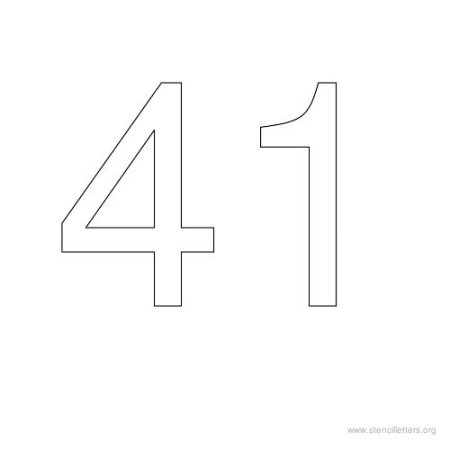 Цифра 14 трафарет
