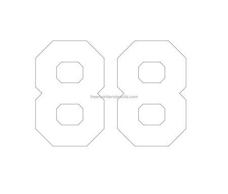 Цифра 88 трафарет