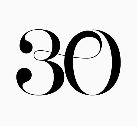 30 Лет надпись