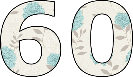 Красивая цифра 60