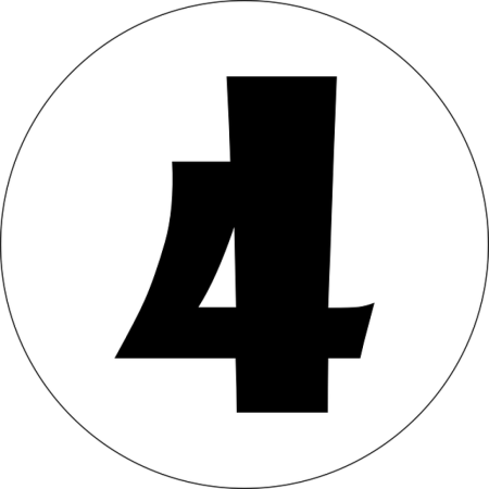 Цифра 4 трафарет