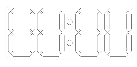 Трафарет семисегментного индикатора