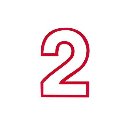 Цифра 2 красная