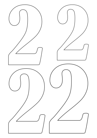 Макет цифры 2