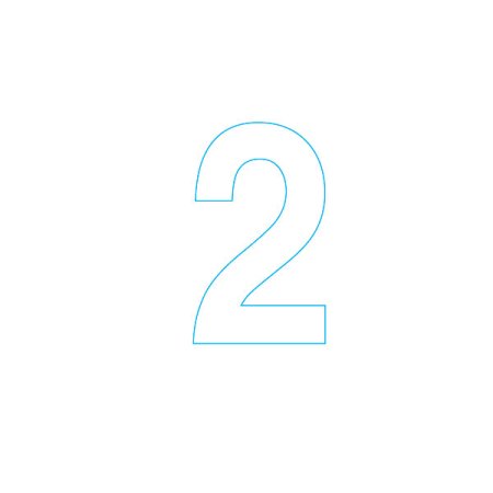 Цифра 2 трафарет