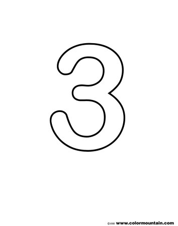 Трафарет цифры от 1 до 5