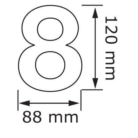 Чертеж цифры 8