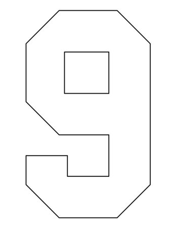 Цифра 6 трафарет