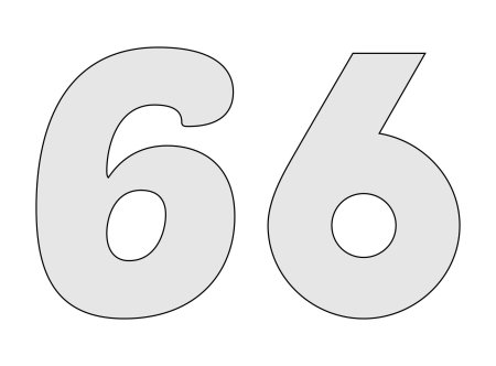 Цифра 6 трафарет для торта