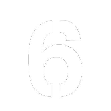 Трафаретная цифра 6