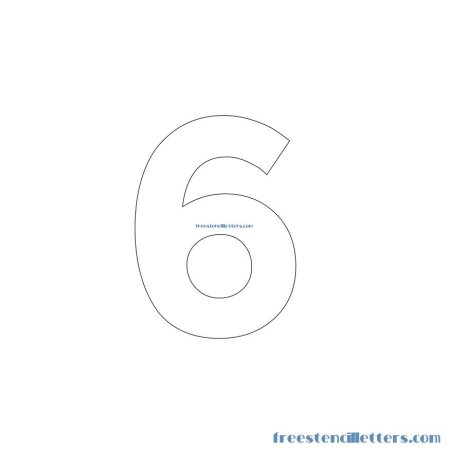 Цифра 6 трафарет для торта