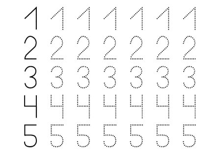 Прописи цифр 1.2.3 для дошкольников