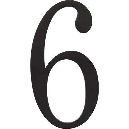 Цифра 6 черная