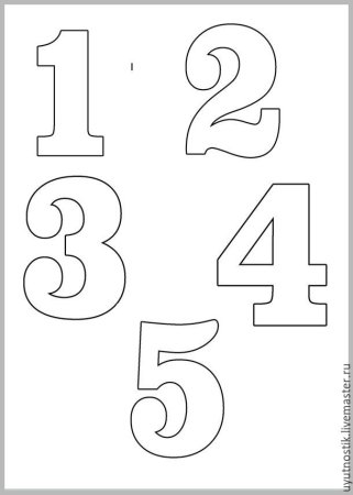Трафарет цифры 4 с размерами (47 фото)