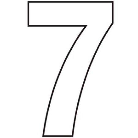 Цифра 7 трафарет