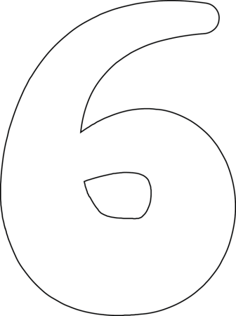 Большая цифра 6