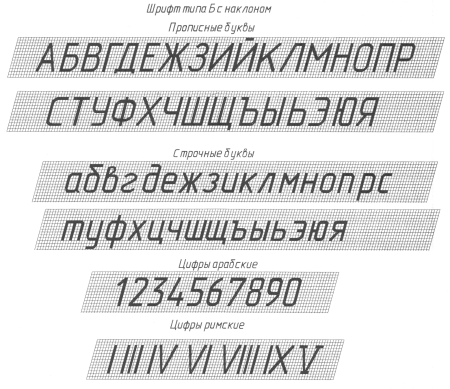 Чертежный шрифт 5 мм