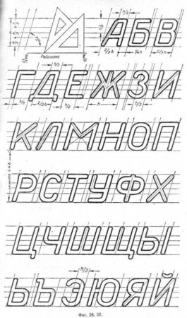 Инженерная Графика как чертить буквы