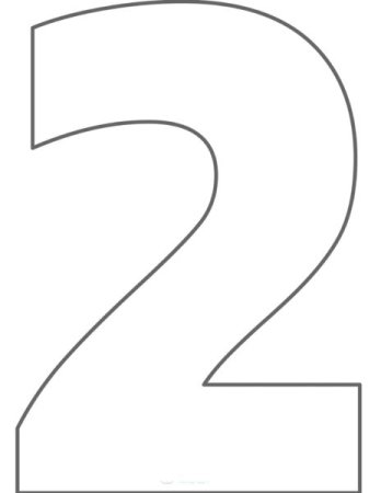Цифра 7 трафарет