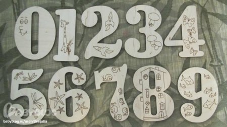 Красивые цифры для вырезания из дерева