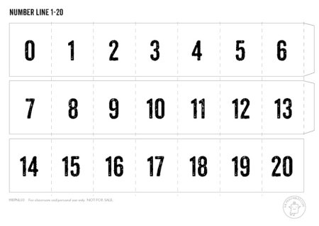 Цифры от 1 до 20 трафарет
