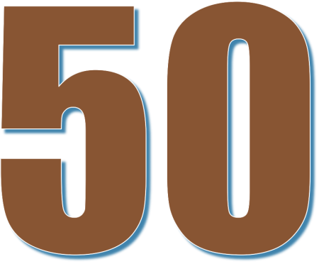 Цифра 50 трафарет