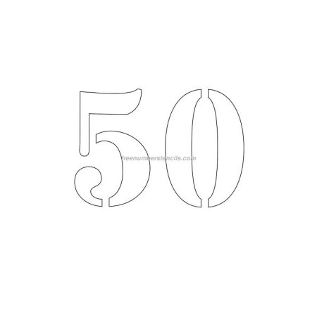 Цифра 50 трафарет для торта