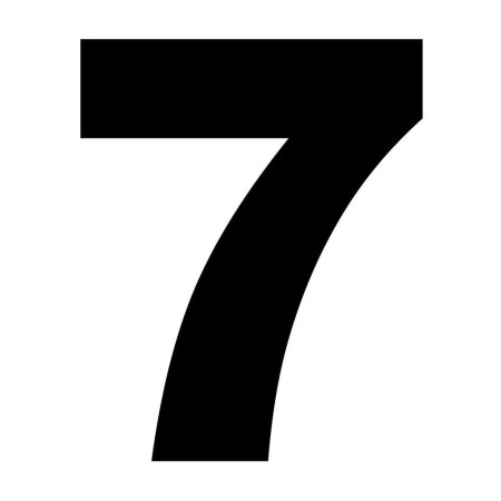 Трафарет для торта цифра 7