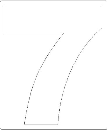 Цифра 2 трафарет